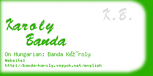 karoly banda business card